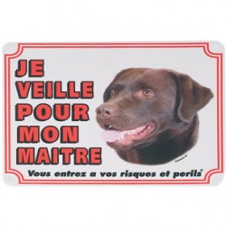 1 Plaque de garde Labrador Chocolat