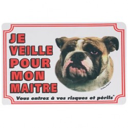 1 Plaque de garde Bulldog Anglais