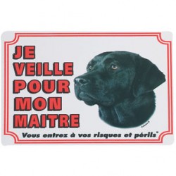 1 Plaque de garde Labrador Noir
