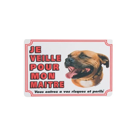 1 Plaque de garde Staffordhire Bull Terrier